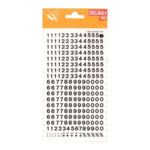 apli numeros adhesivos 256 caracteres identificacion rapida y limpia color negro