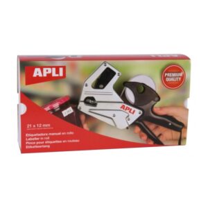 apli maquina etiquetadora de precios premium 1 linea 8 caracteres facil uso cambio rapido de digitos instalacion sencilla correa de muñeca incluye cartuchos y rollo de etiquetas