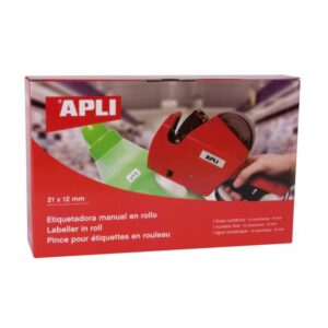 apli maquina etiquetadora de precios 1 linea 8 caracteres facil uso cambio rapido de digitos instalacion sencilla de rollo y cartucho correa de muñeca