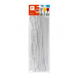 apli pack con 50 limpiapipas para manualidades flexibles y suaves facil manipulacion estimula imaginacion y creatividad color blanco
