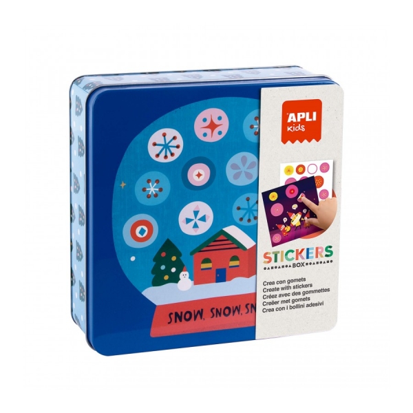 apli juego de gomets navidad contiene 8 hojas de gomets y 8 laminas para rellenar estimula la psicomotricidad fina desarrolla el pensamiento matematico recomendado para niños a partir de 3 años