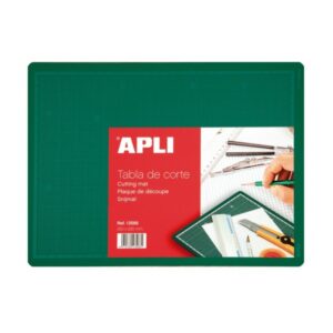 apli tabla de corte pvc a4 antideslizante auto cicatrizante cuadricula y angulos impresos ideal para manualidades y proyectos color verde