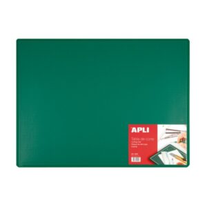 apli plancha de corte a2 pvc 450x600x2mm base antideslizante formula auto cicatrizante impresion de cuadricula y angulos ideal para manualidades y proyectos color verde