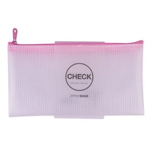 apli sobres porta todo nordik collection suaves portatiles resistentes duraderos translucidos cierre de cremallera rosa pastel