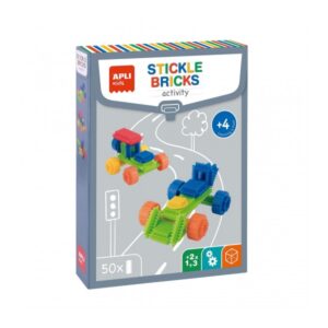 apli set educativo de construccion 50 piezas flexibles fomenta la psicomotricidad fina mejora coordinacion mano ojo desarrolla razonamiento logico promueve vision espacial color amarillo