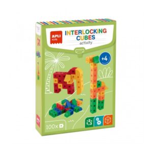 apli set educativo de construccion 100 piezas fomenta la psicomotricidad fina mejora la coordinacion mano ojo desarrolla razonamiento logico color amarillo