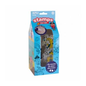 apli set de sellos sea tale kids tinta borrable tematica marina incluye rotulador borrador tinta no toxica y lavable fomenta creatividad y habilidades manuales