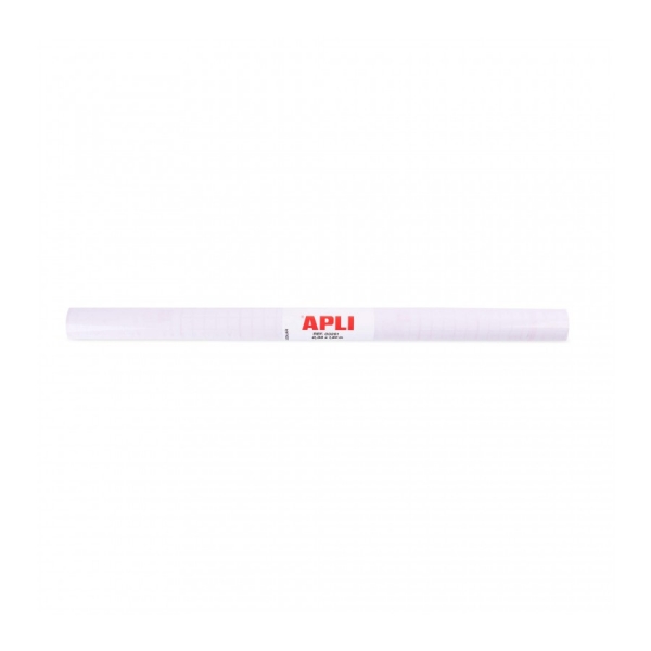 apli rollo de polipropileno transparente 1.5x0.33m adhesivo reposicionable sistema easy peel cuadricula de precision alta resistencia a arañazos y roturas no amarillea