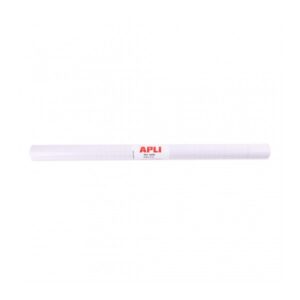 apli rollo de polipropileno transparente 3x0.50m 50 micras adhesivo reposicionable sistema easy peel cuadricula de precision alta resistencia a arañazos y roturas no amarillea