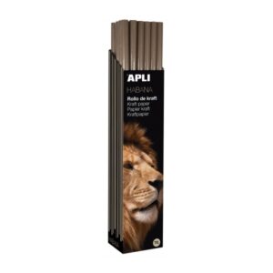 apli rollo de papel kraft 70gr fibras naturales alta resistencia homogeneidad de color ideal para embalajes y manualidades color marron