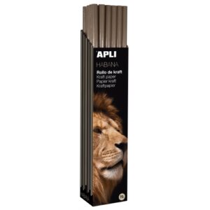 apli rollo de papel kraft 70gr fibras naturales alta resistencia homogeneidad de color ideal para embalajes y manualidades color marron