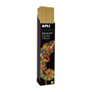 apli rollo de papel kraft 70gr fibras naturales alta resistencia homogeneidad de color ideal para manualidades y embalajes color naranja