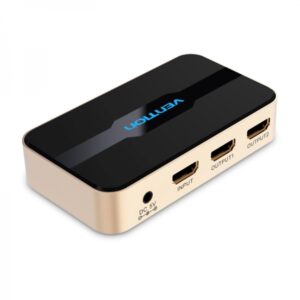 vention duplicador hdmi macho a 2xhdmi hembra color dorado