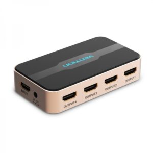 vention duplicador hdmi macho a 4xhdmi hembra color dorado
