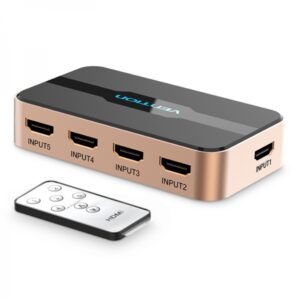 vention duplicador hdmi hembra a hdmi macho 5x color dorado