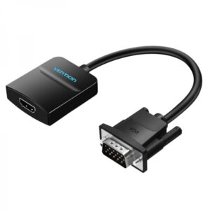vention conversor vga macho a hdmi hembra 0.5m color negro