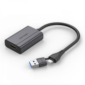 vention adaptador usb tipo c macho a usb macho/hdmi hembra color gris