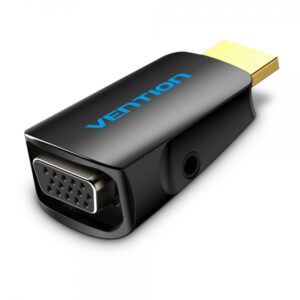 vention adaptador conversor hdmi macho a vga hembra con audio jack 3.5mm color negro