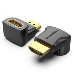 vention adaptador hdmi macho a hdmi hembra 90º 4k color negro