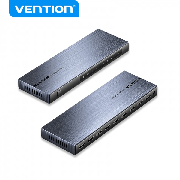 vention splitter hdmi 2.0 1x8 4k aluminio negro