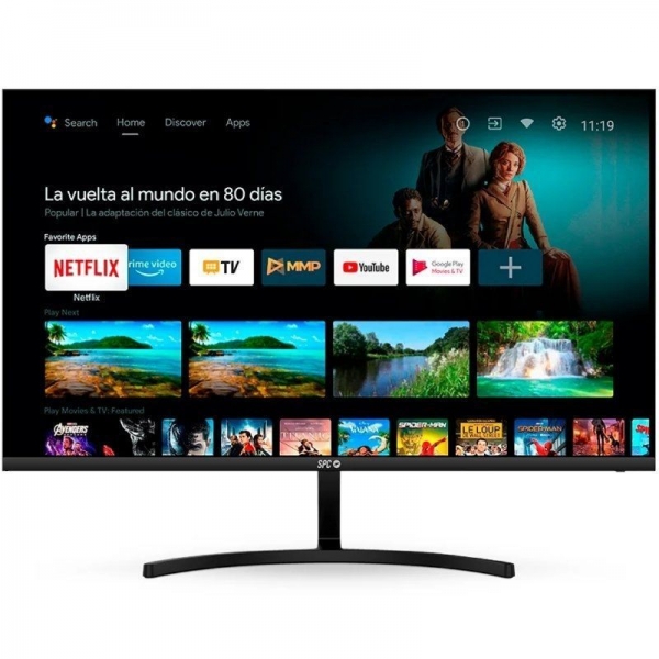 spc smart monitor 23.8" va fullhd 1080p wifi, bluetooth respuesta 16ms mando a distancia altavoces incorporados 16:9 usb 2.0, hdmi 1.4 vesa 100x100mm