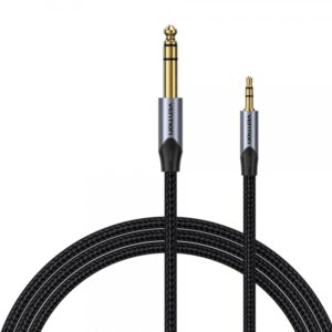 vention cable estereo jack 3.5 macho a jack 6.3 macho 0.5m color gris