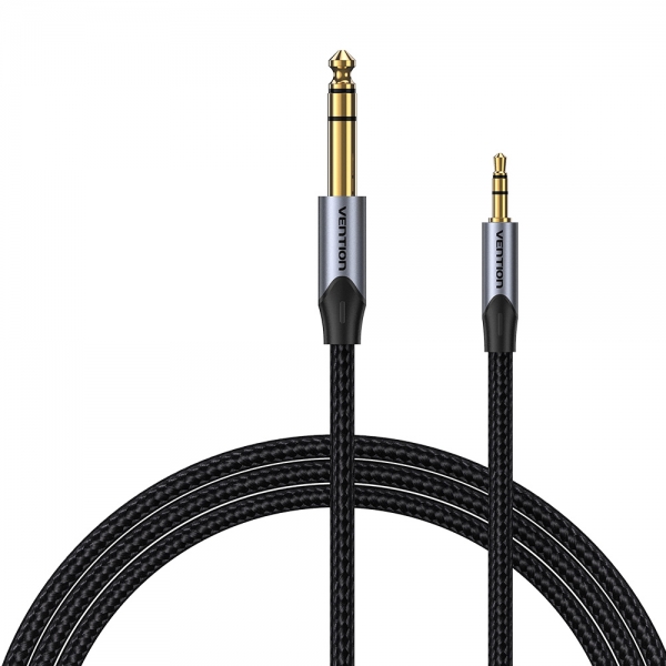 vention cable estereo jack 3.5 macho a jack 6.3 macho 1m color gris