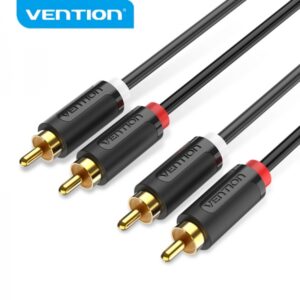 vention cable estereo 2x rca macho a 2x rca macho 1.5m color negro