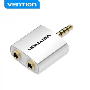 vention adaptador audio jack 3.5 macho a 2x jack 3.5 hembra color blanco