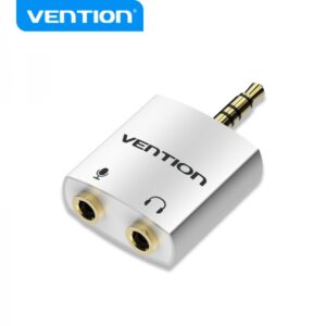 vention adaptador audio jack 3.5 macho a 2x jack 3.5 hembra color blanco