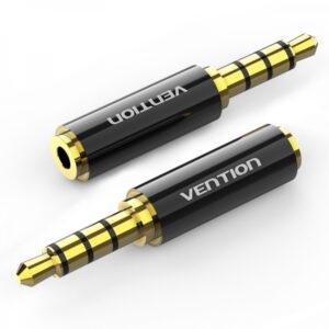 vention adaptador jack 3.5 macho a jack 2.5 hembra color negro