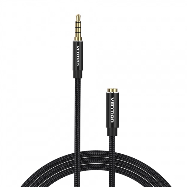 vention cable estereo jack 3.5 macho a jack 3.5 hembra 3m color negro