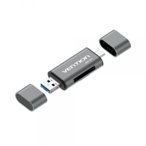 vention lector de tarjetas externo usb 3.0 color gris