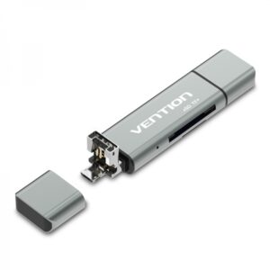 vention lector de tarjetas externo usb 2.0 color gris