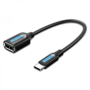 vention conversor usb c macho a usb a hembra 0.15m color negro