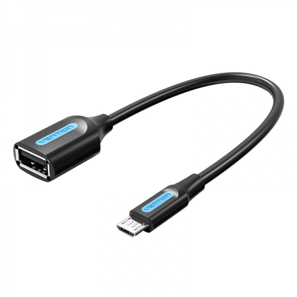vention cable otg usb 2.0 micro b macho a usb a hembra 0.15m color negro
