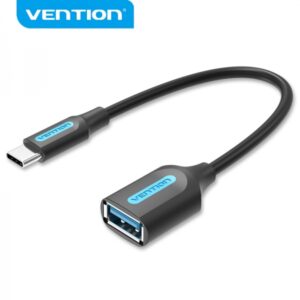 vention adaptador usb 3.1 macho a usb c hembra 0.15m color negro