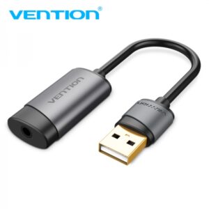 vention tarjeta de sonido usb a a jack 3.5 hembra color gris
