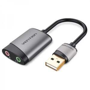 vention tarjeta de sonido usb a a 2xjack 3.5 hembra color gris