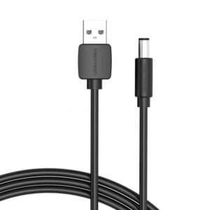vention cable alimentacion usb a macho a dc 5.5mm 1m color negro