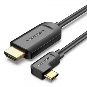vention cable usb c macho a hdmi 2.0 macho angulo recto 1.5m color negro