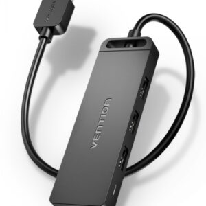 vention hub 4 en 1 usb 2.0 macho a 4xusb hembra 0.15m color negro