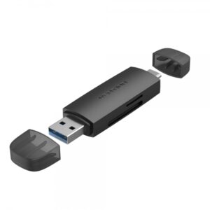 vention lector de tarjetas externo usb 3.0 y usb c color negro