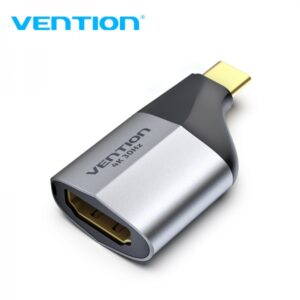 vention adaptador usb c macho a hdmi 2.0 hembra 4k aluminio gris