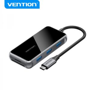 vention docking station 7 en 1 usb c a hdmi/3xusb3.0/lector sd/microsd/pd100w 0.15m color gris