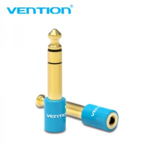 vention adaptador jack 6.5 macho a jack 3.5 hembra color azul