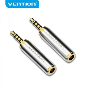 vention adaptador jack 2.5 macho a jack 3.5 hembra color plata