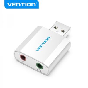 vention tarjeta de sonido 2.1 color plata