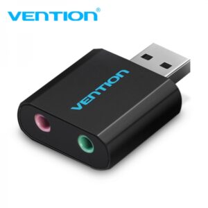 vention tarjeta de sonido 2.1 color negro