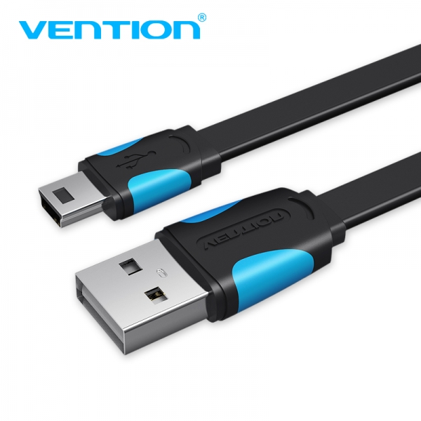 vention cable usb 2.0 macho a mini usb macho 0.5m azul y negro